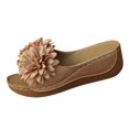 thumbnail image 2 of YOUYEDIAN Orthopedic Casual Sandals for Women Arch Support Flat Wedge Sandals Wide Width Non Slip Slip on Hiking Shoes Soft 2026 Orthopedic Shoes (Brown), 2 of 7
