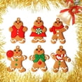 thumbnail image 1 of Adornos de hombre de jengibre, muñeco de hombre de jengibre tradicional, adorno colgante para árbol de Navidad, decoraciones navideñas, 6 uds., 1 of 8