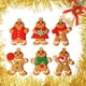 thumbnail image 3 of Adornos de hombre de jengibre, muñeco de hombre de jengibre tradicional, adorno colgante para árbol de Navidad, decoraciones navideñas, 6 uds., 3 of 8