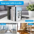 thumbnail image 5 of NOGIS Bookend Book Ends for Shelves Heavy Books, Book Shelf Holder Home Decorative Metal Bookends Black Book End Supports(1 Pairs D), 5 of 7