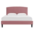 thumbnail image 4 of Modway Alessi Performance Velvet Queen Platform Bed in Dusty Rose, 4 of 9