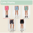 thumbnail image 5 of Women's High Waisted Biker Shorts with Pockets, Nylon Spandex Yoga Workout Shorts, Tummy Control, 1 Pack, 5 of 11