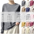 thumbnail image 4 of Liuinsasek Women's Long-Sleeve Top Knit Pullover Fashionable Thin Lightweight Solid-Color Round-Neck Base Layer Winter Outfits, 4 of 9
