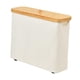 thumbnail image 3 of Soporte de papel higiénico Organizador de papel higiénico Multifuncional Almacenamiento de papel higiénico impermeable con tapa de bambú para baño , Beige, 3 of 9