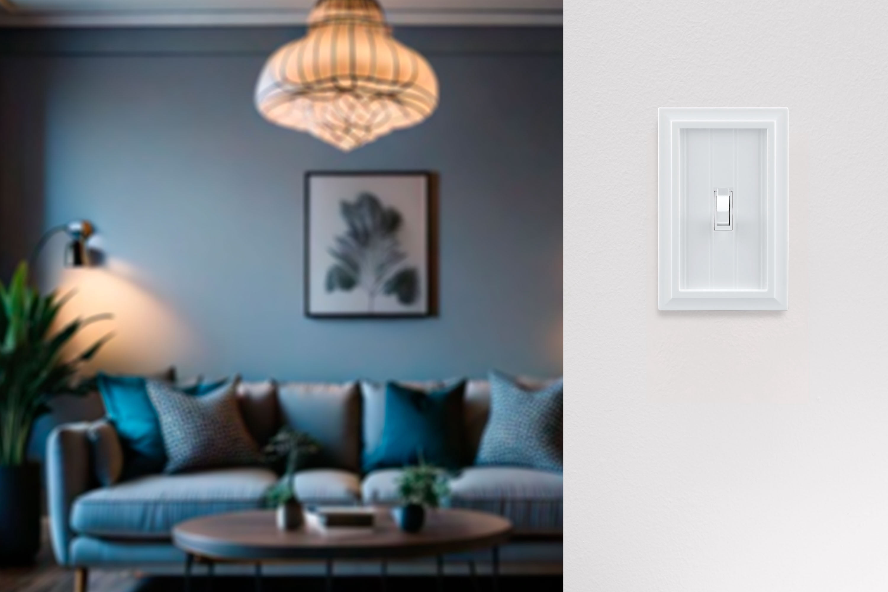 Ultra Pro Screwless Wallplate, Single Toggle, Switch Plate, White Coastal