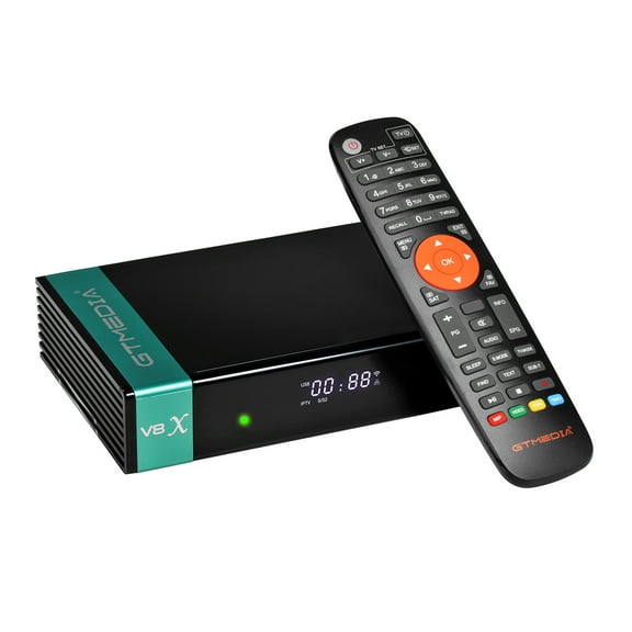 GTMEDIA V8X LA DVB-S/S2X Signal Receiver MU3 IKS Set Box SCART OUT CA Card Slot Built-in WiFi H.265 Digital TV Receptor