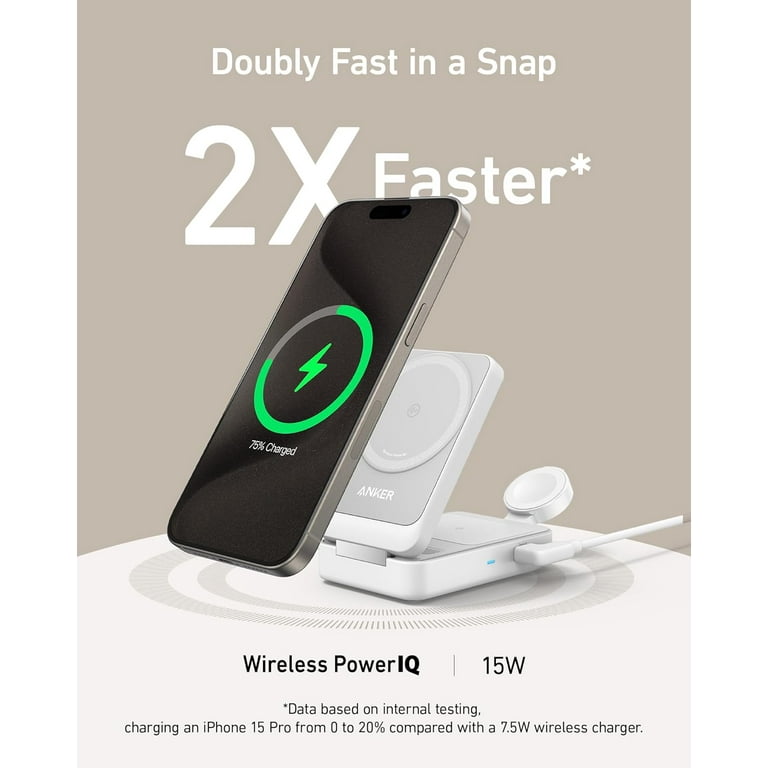 Anker MagGo Wireless Charging Station (Foldable 3-in-1)