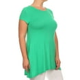 thumbnail image 3 of Women's Casual Solid Color Short Sleeve Tunic Top With Pockets, 3 of 5