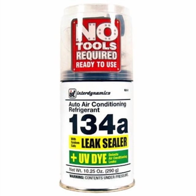 InterDynamics EZ Chill Refrigerant R-134a with Leak Sealer & UV Dye (10.25 Ounces)