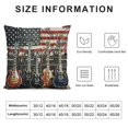 thumbnail image 5 of BANET  American Flag Throw Pillow Cushion Cover, Black and Us Bass Guitar Electronic Rock Music Theme Digital Graphic Work, Decorative Square Accent Pillow Case 20x20in, 5 of 5