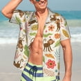 thumbnail image 5 of Lsque Monkeys in the Jungle pattern Hawaiian Shirt for Men, Unisex Summer Beach Casual Short Sleeve Button Down Shirts-Medium, 5 of 9