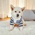 thumbnail image 6 of Unique Bargains Dog Clothes Dog Polo-shirt for Small Medium Dogs Dog Shirt Striped Collared Pet Doggie Designer Outfits for Puppy Small Dogs Small Navy Blue, 6 of 7
