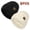 C-Black and White, variant on 2 Pack Womens Hats Thick Fleece Winter Beanie Hats for Women Mixed Black and Beige