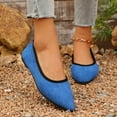 thumbnail image 5 of Viluyesy Womens Ballet Flats, Comfortable Slip-On Pointed Toe Casual Classic Flats Shoes Blue, 5 of 9