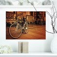 thumbnail image 1 of Retro Bicycle against Stone Wall - Landscape Photography Canvas Print, 1 of 3