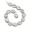 Designer's Dream Cream Oval Coin Pearls | 14x10x4mm | 14 Pearls |