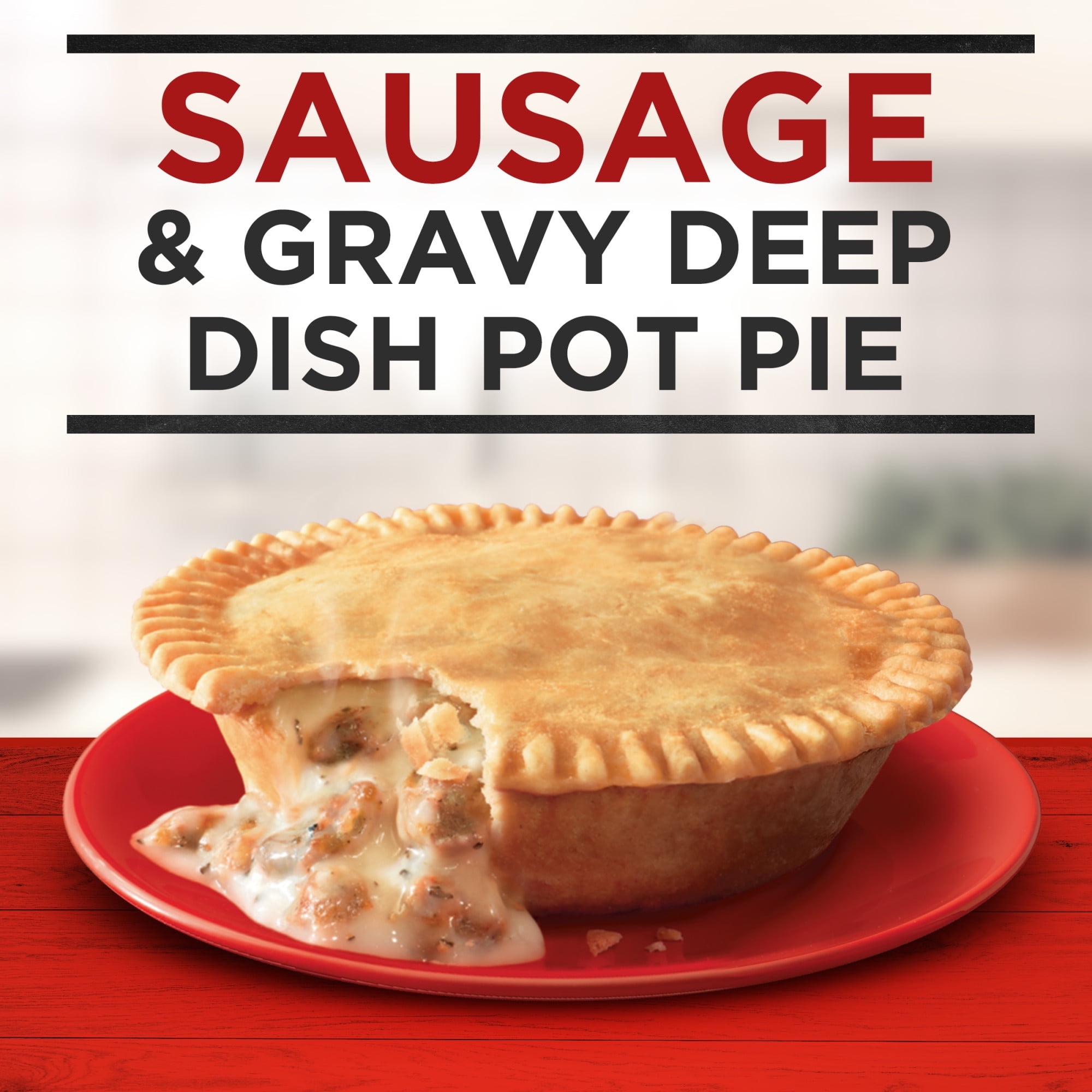 Banquet Sausage and Gravy Deep Dish Pot Pie, Frozen Meal, 7 oz.