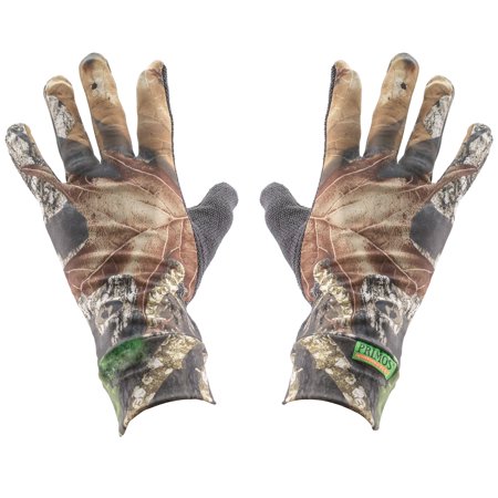Primos Stretch-Fit Gloves Sure-Grip & Extended Cuff, Mossy Oak New Break-Up, 6396