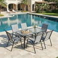 thumbnail image 4 of LAZY BUDDY Patio Dining Chairs Set of 6, Outdoor Stackable Dining Furniture Set, All Weather Dining Armchair for Lawn, Garden, Poolside, 4 of 9
