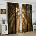 thumbnail image 4 of Misty Forest Blackout Curtains, Natural Landscape Dark Jungle Red Lawn Pattern Printed Curtains for Bedroom Living Room Insulation Curtains 55x63 Inch, 4 of 6