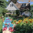 thumbnail image 5 of Garden Flag Flamingo Summer Garden Flag, 12x18 inches, double-sided 2D design, a passionate tropical vacation style garden flag, perfect for summer outdoor welcome decoration, suitable for courtyards, 5 of 6