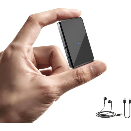 Mini Voice Recorder - Clear Audio Recording Device with AI Triple Noise Reduction, -Key Voice Activated Recorder for Meetings, Lectures and Interviews, Type-C(Black
