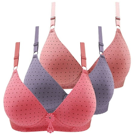 HZLPFO Womens Seamless Bra Comfort Push Up Bras Wireless Bralette Full Coverage Sport Everyday Bra Pink 80