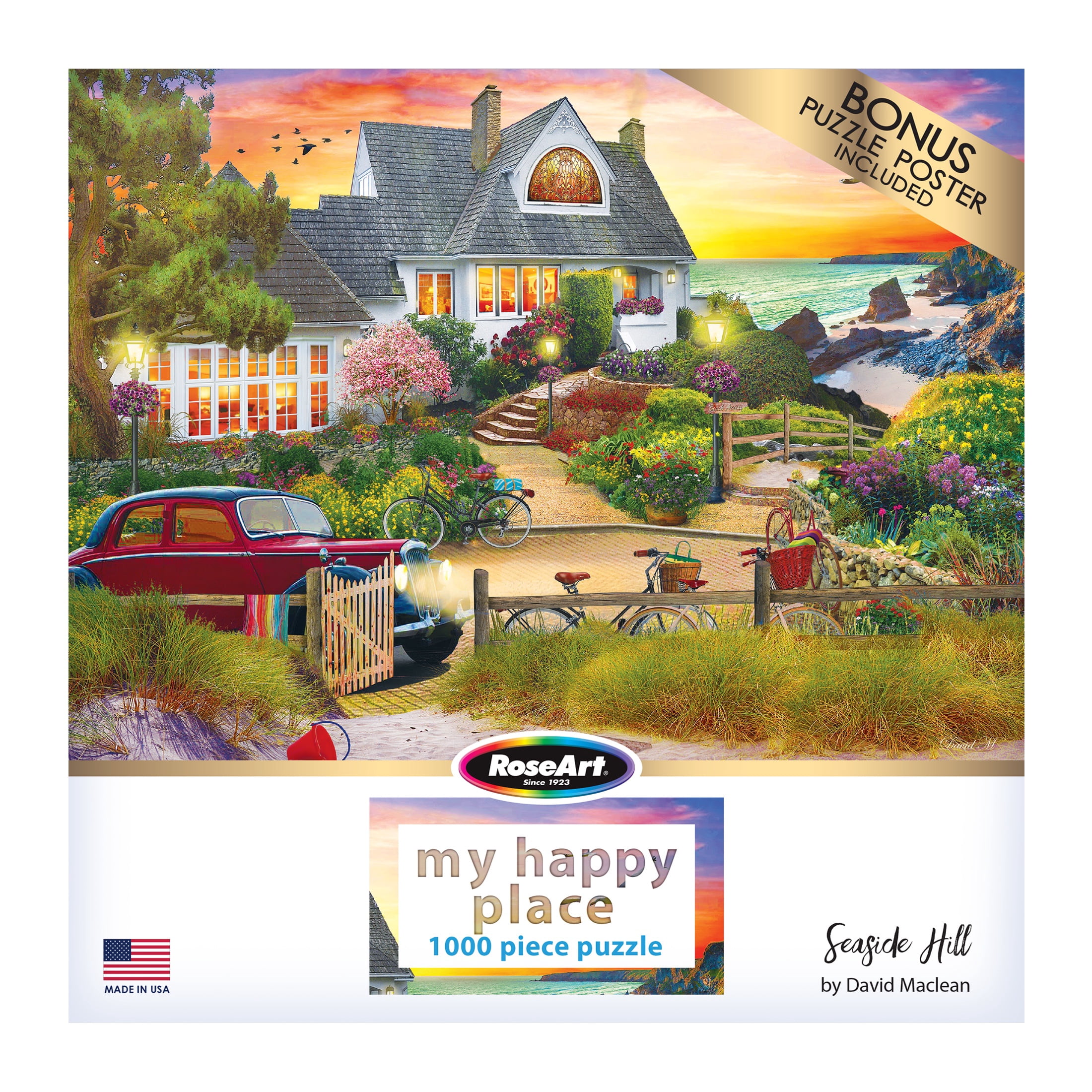 RoseArt My Happy Place 1000PC - Seaside Hill