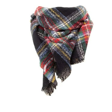 Women Plaid Scarf Tartan Wrap Lattice Large Warm Cozy Blanket Soft Shawl Checked Winter Scarfs for Women