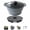 Grey, variant on Silicone Microwave Food Steamer with Steam Basket, Collapsible BPA-Free Small Steamer Pot with Handle and Lid for Vegetables, Seafood, Dumplings and Rice, Dishwasher Safe