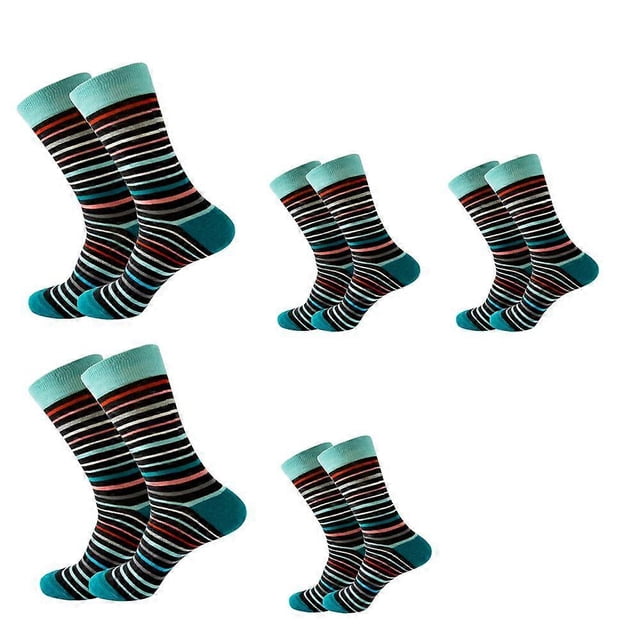 Funny socks for men with colorful and fun patterns, combed cotton, cool mid-calf, unique and eye-catching design (5 pairs)B