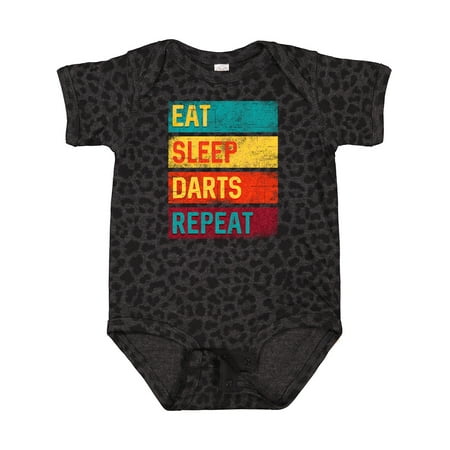 

Inktastic Dart Game Gift Eat Sleep Darts Repeat Gift Baby Boy or Baby Girl Bodysuit