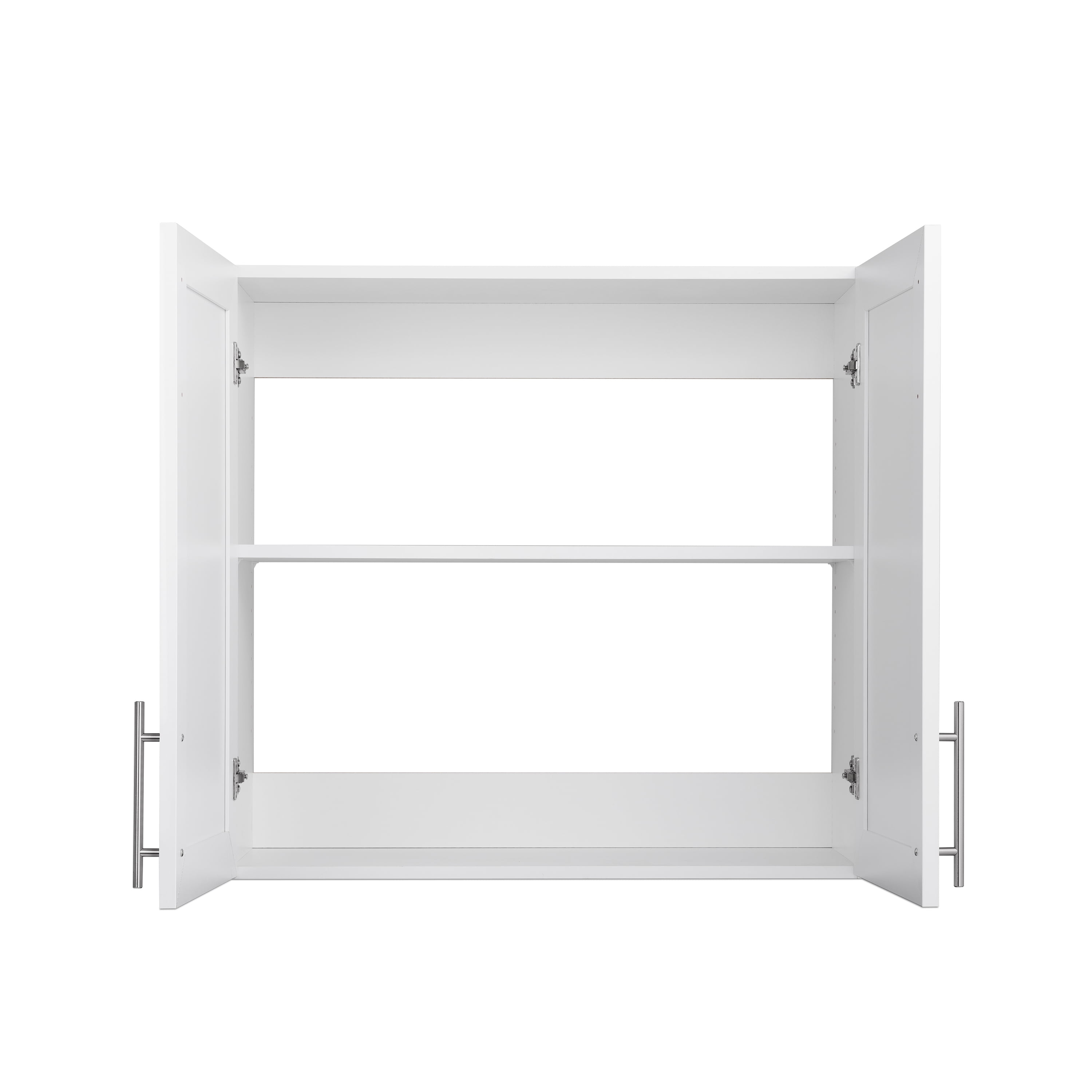 Prepac Elite 32" H Wall Cabinet with Panel Doors, White Storage Cabinet, Bathroom Cabinet, Pantry Cabinet with with 1 Adjustable Shelf 12.75" D x 32" W x 30" H, WSUR-1003-1