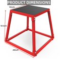 thumbnail image 2 of Steel Plyo Box for Exercise, Plyometric Jumping Box Metal Exercise Step Up Box with Anti-Slip Surface for Home Gym Training, 2 of 6
