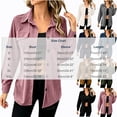 thumbnail image 3 of Atogsazn Women's Button Down Shacket Jacket Casual Ribbed Corduroy Long Sleeve Oversized Shirt Fall Winter Tops Blue S Fashion, 3 of 7