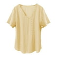 thumbnail image 3 of Outfmvch short sleeve shirts for women plain t shirts for women athletic shirts women womens shirts casual short sleeve shirts for women Tops Comfortable Breathable Short Sleeved T Shirt Yellow XL, 3 of 6