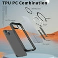 thumbnail image 4 of for iPhone 15 Case with Stand, Compatible with MagSafe, Magnetic Kickstand Case for iPhone 15, Military-Grade Protection Shockproof Case, Clear Acrylic + Soft TPU Material, Black, 4 of 6