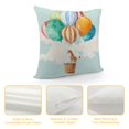 thumbnail image 4 of Orinice Balloons Graphic Decorative Men Women Boy Girl Room Cushion Throw Pillow Cover 24x24in, 4 of 5