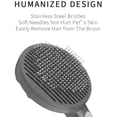 thumbnail image 2 of PAKEWAY Cat Dog Grooming Brush, Kitten Slicker Brush, Pet Self Cleaning Shedding Brush Massage Combs for Cats and Dogs with Short, Medium & Long Hair (Grey), 2 of 6