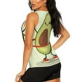 thumbnail image 3 of Xecao Avocado1 print women's scoop neck, loose-fit workout tank tops for the gym., 3 of 9