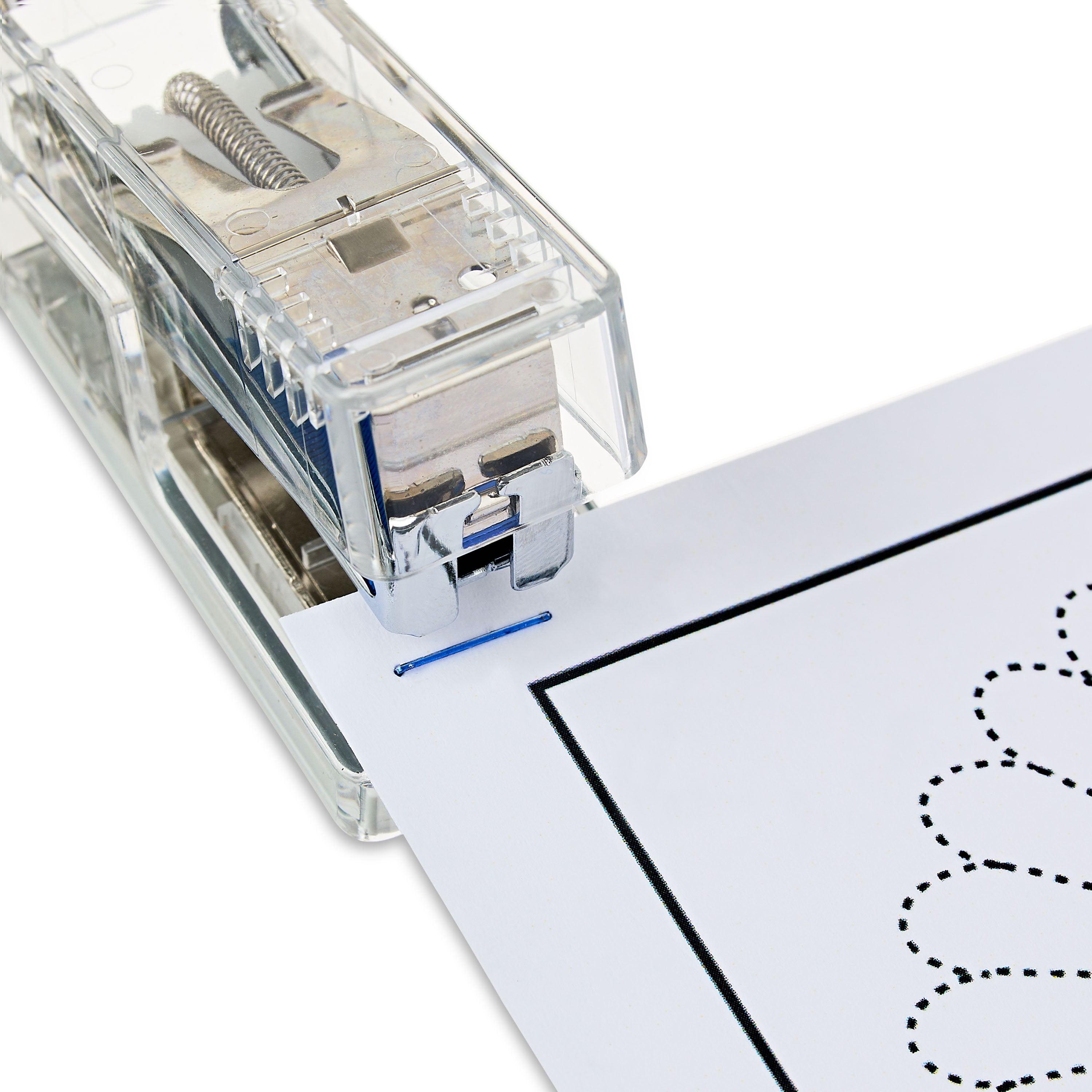(3 pack) Pen+Gear Mini Stapler with Staples, Clear