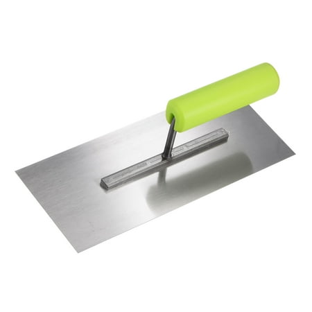 Uxcell Flat Masonry Hand Trowel 10.2 x4.3 Carbon Steel Panel with Rubber Handle