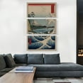 thumbnail image 2 of ARTCANVAS The Sea Off Satta In Suruga Province Canvas Art Print by Utagawa Hiroshige - Size: 60" x 40" (1.50" Deep) (3-Piece), 2 of 9