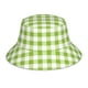 thumbnail image 1 of Balery White Green Plaid Sombreros para el sol para hombre y mujer, sombrero de pescador con UPF 50+, 1 of 6