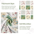 thumbnail image 6 of Davulos Patchwork Quilt Set Full/Queen Size, 3 Pieces Green Red Floral Plaid Summer Bedspread Coverlet Set, Soft Microfiber Reversible Lightweight Bed Cover for All Season, 6 of 9