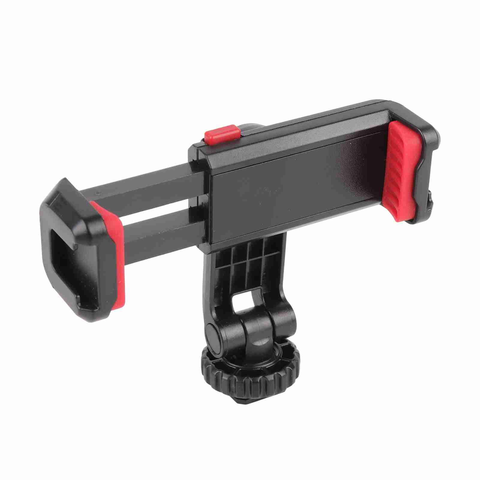 M Buder Rotatable Tripod Phone Holder Clamp Mount Adapter with 1/4 Hot Shoe Microphone Mount Cold Shoe 360 Degree Rotatable for Photography (10 inches / 25.4 cm)