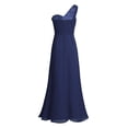 thumbnail image 2 of iEFiEL Women Ladies Chiffon One-shoulder Dress Long Evening Bridesmaid Prom Gown Dress, 2 of 7