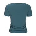thumbnail image 5 of Aloohaidyvio Crop T Shirts for Women,Womens Short Sleeve T Shirts V Neck Crop Going Out Cute Tops for Women Basics Tees Summer Trendy Clothes, 5 of 5
