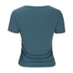 thumbnail image 5 of Fiudx Ofertas de La Semana Blusas Lisas de Moda para Mujer, Top Plisado Lateral con Botones y Manga Corta con Cuello En V, 5 of 7