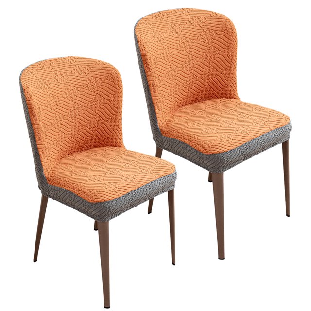 Chair Covers for Dining Room Chair Covers Set of 2 Stretch Spandex Kitchen Chair Protector Slipcover Removable Washable Dining Chair Covers for Home, Party, Ceremony